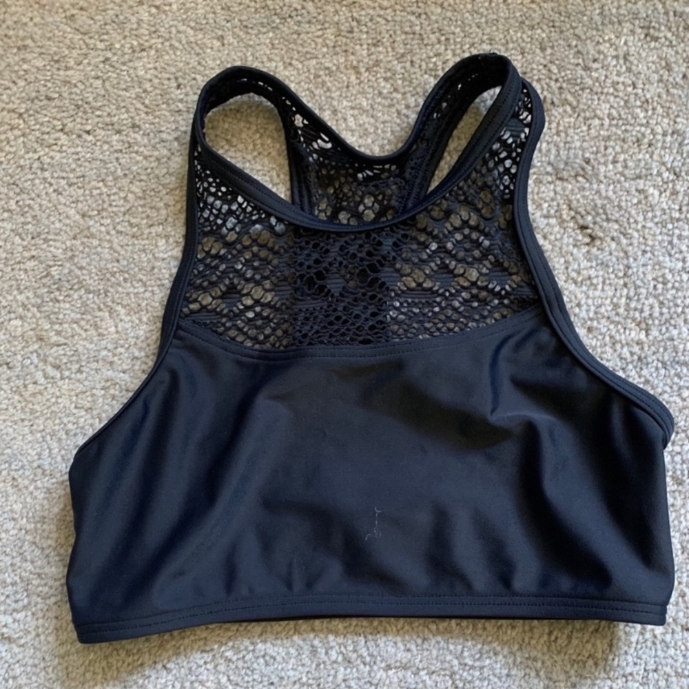 Halter top lace bathing suit